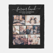 Moderne 'Forever Loved' 8-foto-collage-herdenkings Fleece Deken (Voorkant)