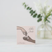 Moderne Forever Permanente Sieraden Zorg Vierkante Visitekaartje (Staand voorkant)