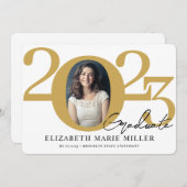 Moderne formele Afstudeerders klasse van het Foto  Aankondiging (Voorkant / Achterkant)