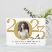 Moderne formele Afstudeerders klasse van het Foto  Aankondiging (Staand voorkant)