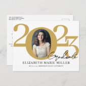 Moderne formele Afstudeerders klasse van het Foto  Aankondigingskaart (Voorkant / Achterkant)