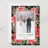 Moderne formele Bloemen Vrolijk Getrouwde Pas getr Feestdagenkaart (Voorkant)