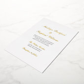 Moderne formele elegantie bruiloft folie uitnodiging (Gedraaid)