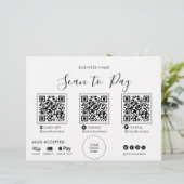 Moderne formele kalligrafie QR-scan om teken te be (Staand voorkant)