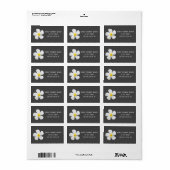 Moderne, formele Klassic, wit op donkergrijs, huwe Etiket (Full Sheet)