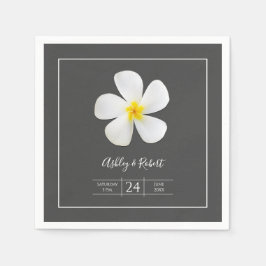 Moderne, formele Klassic, wit op donkergrijs, huwe Servet