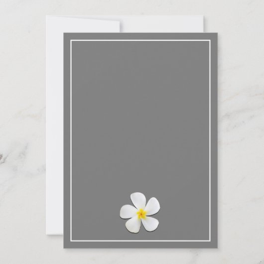 Moderne, formele Klassic, wit op grijs, RSVP Kaart (Achterkant)