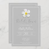 Moderne, formele Klassic, wit op lichtgrijs, bruin Kaart (Voorkant / Achterkant)