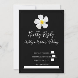 Moderne, formele Klassic, wit op zwarte bruiloft R Kaart