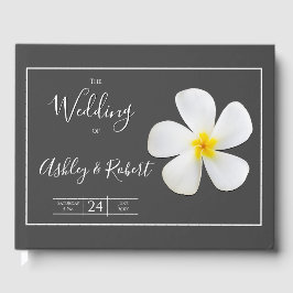 Moderne Formele Klassieker, Wit op Donkergrijs, Tr Gastenboek