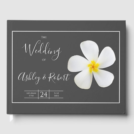 Moderne Formele Klassieker, Wit op Donkergrijs, Tr Gastenboek (Voorkant)