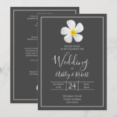 Moderne Formele Klassieker, Wit op Donkergrijs, Tr Kaart (Voorkant / Achterkant)