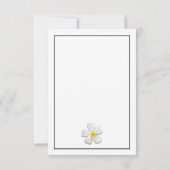 Moderne Formele Klassieker, Wit op Zwart, Trouwen Bedankkaart (Achterkant)