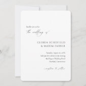 Moderne formele minimale elegante bruiloft kaart (Voorkant)