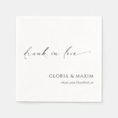 Moderne formele minimale elegante bruiloft servet (Voorkant)