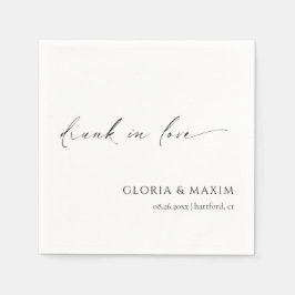 Moderne formele minimale elegante bruiloft servet