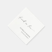 Moderne formele minimale elegante bruiloft servet (Hoek)