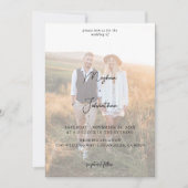 Moderne foto 11 Vertical Wedding Kaart (Voorkant)