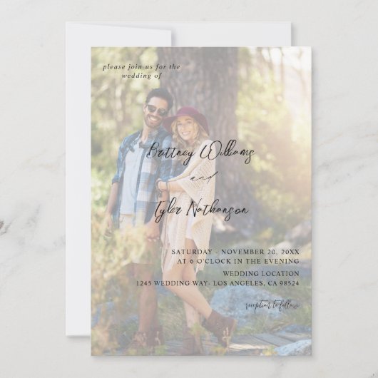 Moderne foto 12 Vertical Wedding Kaart (Voorkant)