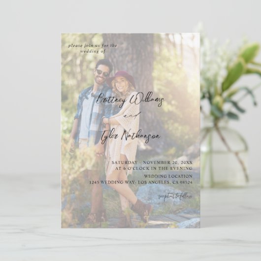 Moderne foto 12 Vertical Wedding Kaart (Staand voorkant)