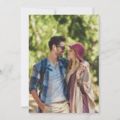 Moderne foto 12 Vertical Wedding Kaart (Achterkant)