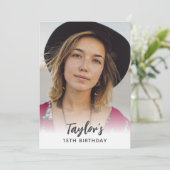 Moderne foto 15e verjaardag kaart (Staand voorkant)