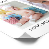 Moderne foto 1e verjaardag mijlpaal bord poster (Hoek)