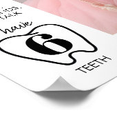 Moderne foto 1e verjaardag mijlpaal teken poster (Hoek)