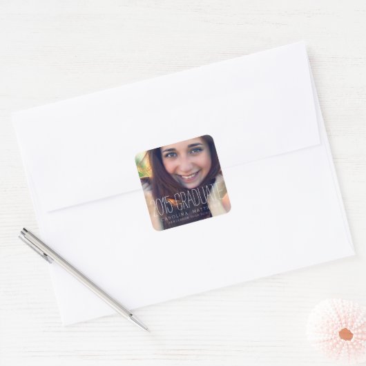 Moderne foto 2015 Afstuderen Sticker (Envelop)