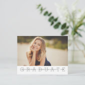 Moderne Foto 2023 Afstuderen Aankondiging Briefkaa Briefkaart (Staand voorkant)