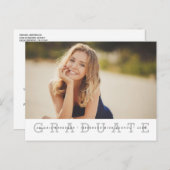 Moderne Foto 2023 Afstuderen Aankondiging Briefkaa Briefkaart (Voorkant / Achterkant)