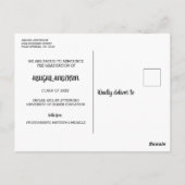 Moderne Foto 2023 Afstuderen Aankondiging Briefkaa Briefkaart (Achterkant)