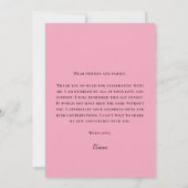 Moderne foto 2023 Afstuderen roze (Achterkant)