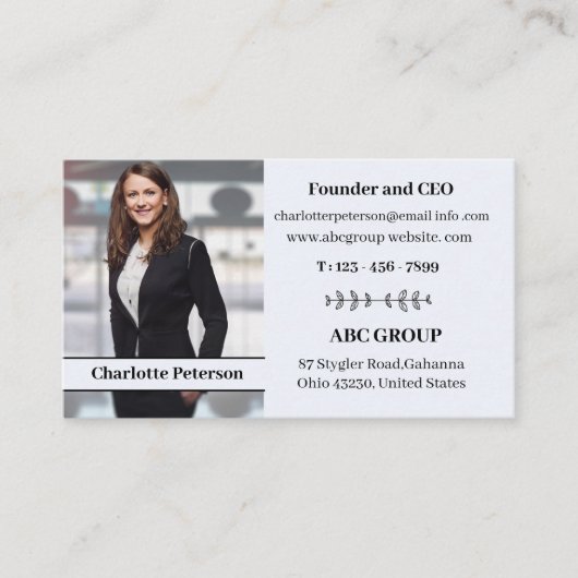 Moderne Foto 2023 Agenda Visitekaartje (Voorkant)