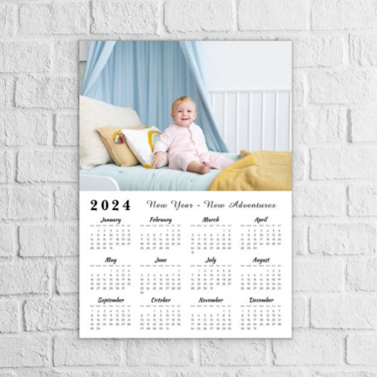 Moderne foto 2024 Nieuwjaarskalender poster