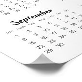 Moderne foto 2024 Nieuwjaarskalender poster (Hoek)