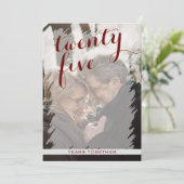 Moderne foto 25e trouwdag uitnodiging (Staand voorkant)