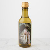 Moderne foto 30e verjaardag Party Script Custom Wijn Etiket (Voorkant)