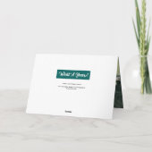 Moderne foto 3 jaar Blauwgroen Feestdagen Kaart (Achterkant)