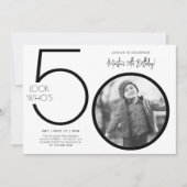 Moderne foto 50e verjaardag uitnodiging (Voorkant)