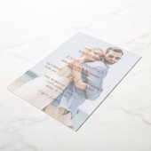 Moderne foto 5 Vertical Wedding Folie Uitnodiging (Gedraaid)