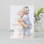 Moderne foto 5 Vertical Wedding Folie Uitnodiging (Staand Voorkant)