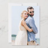 Moderne foto 5 Vertical Wedding Kaart (Achterkant)