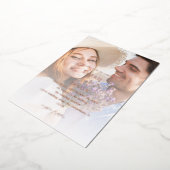 Moderne foto 7 Vertical Wedding Folie Uitnodiging (Gedraaid)