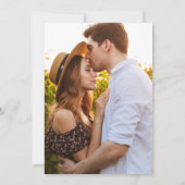 Moderne foto 7 Vertical Wedding Invitation Kaart (Achterkant)