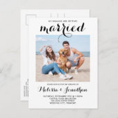 Moderne foto Aangepaste hond Weddenschap Uitnodiging Briefkaart (Voorkant / Achterkant)