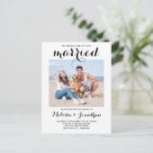 Moderne foto Aangepaste hond Weddenschap Uitnodiging Briefkaart (Staand voorkant)