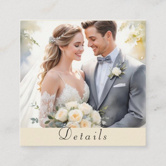 Moderne Foto Aangepaste QR Code Behuizing Kaart (Achterkant)