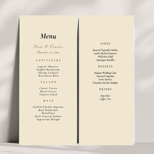 Moderne Foto Aangepaste QR Code bruiloft Menu