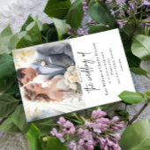 Moderne foto Aangepaste QR code Bruiloft uitnodigi Kaart